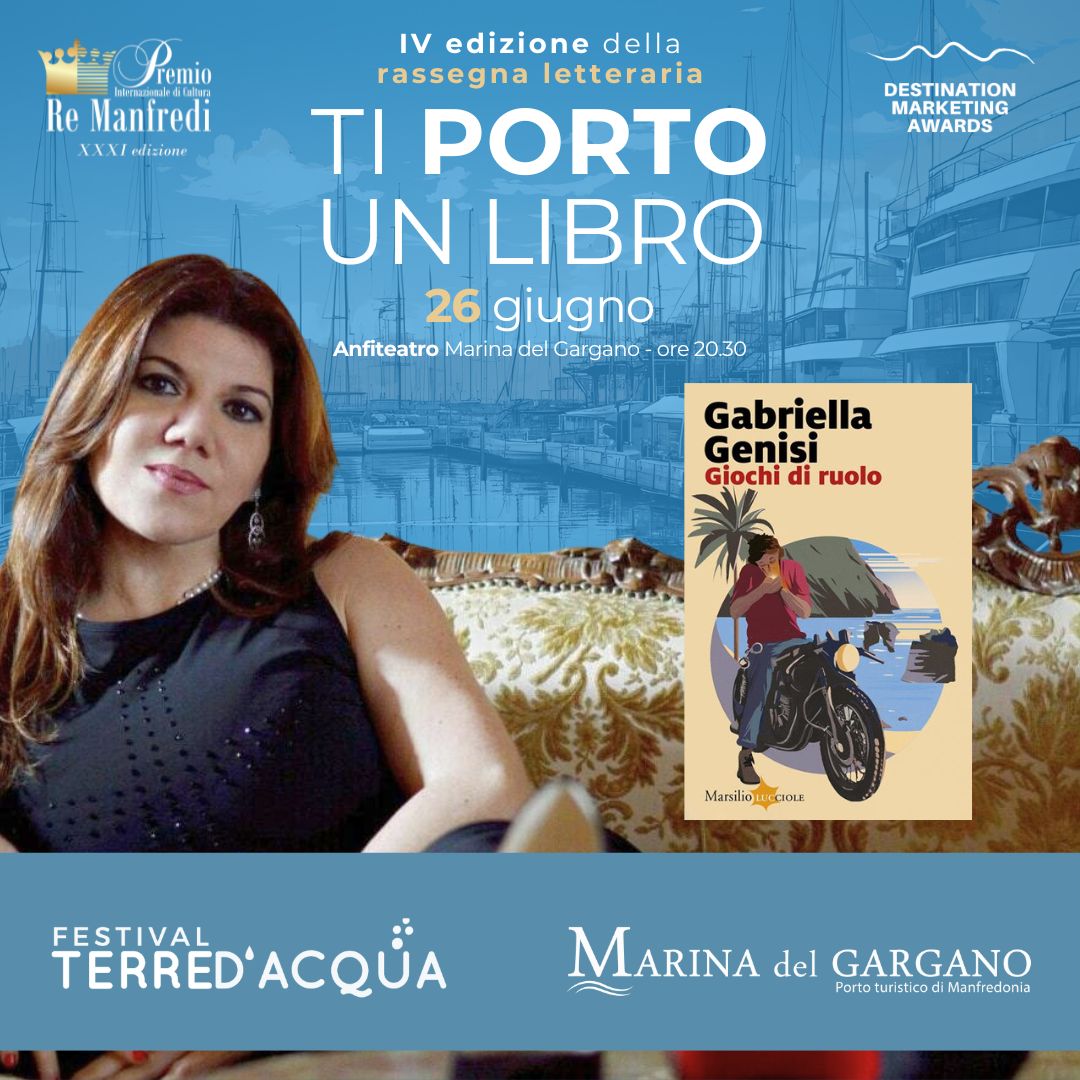 Ti Porto un Libro: il 26 giugno Gabriella Genisi presenta il nuovo romanzo a Manfredonia